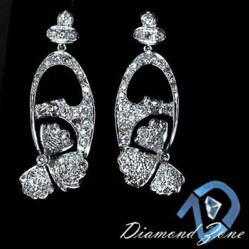 Mens Fashion  1900 1910 on 80ct Diamonds Vs 1910s Vintage Platinum Antique Earrings 15 3 Gram