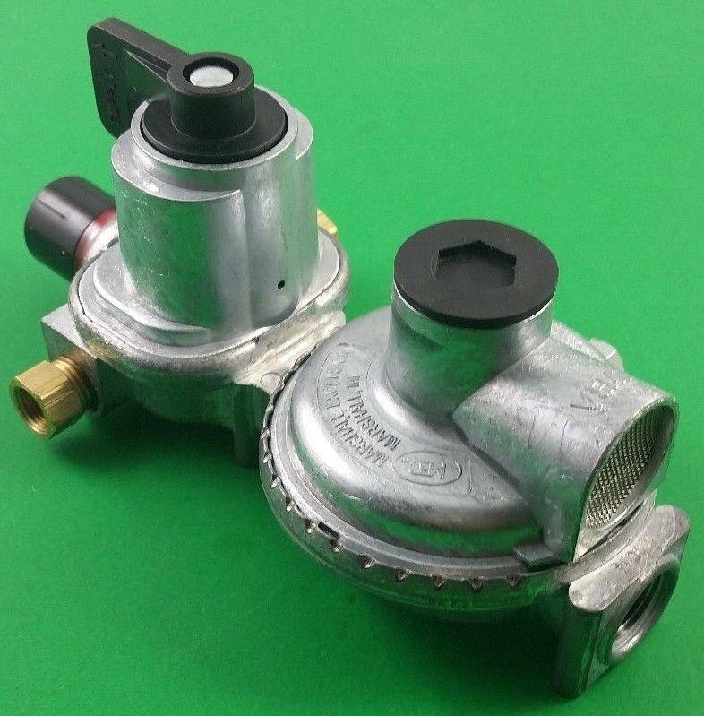 MEC RV LP Propane Dual Tank Changeover Regulator 2 Stage Automatic MEGR Rv Propane Double Stage Auto Changeover Regulator
