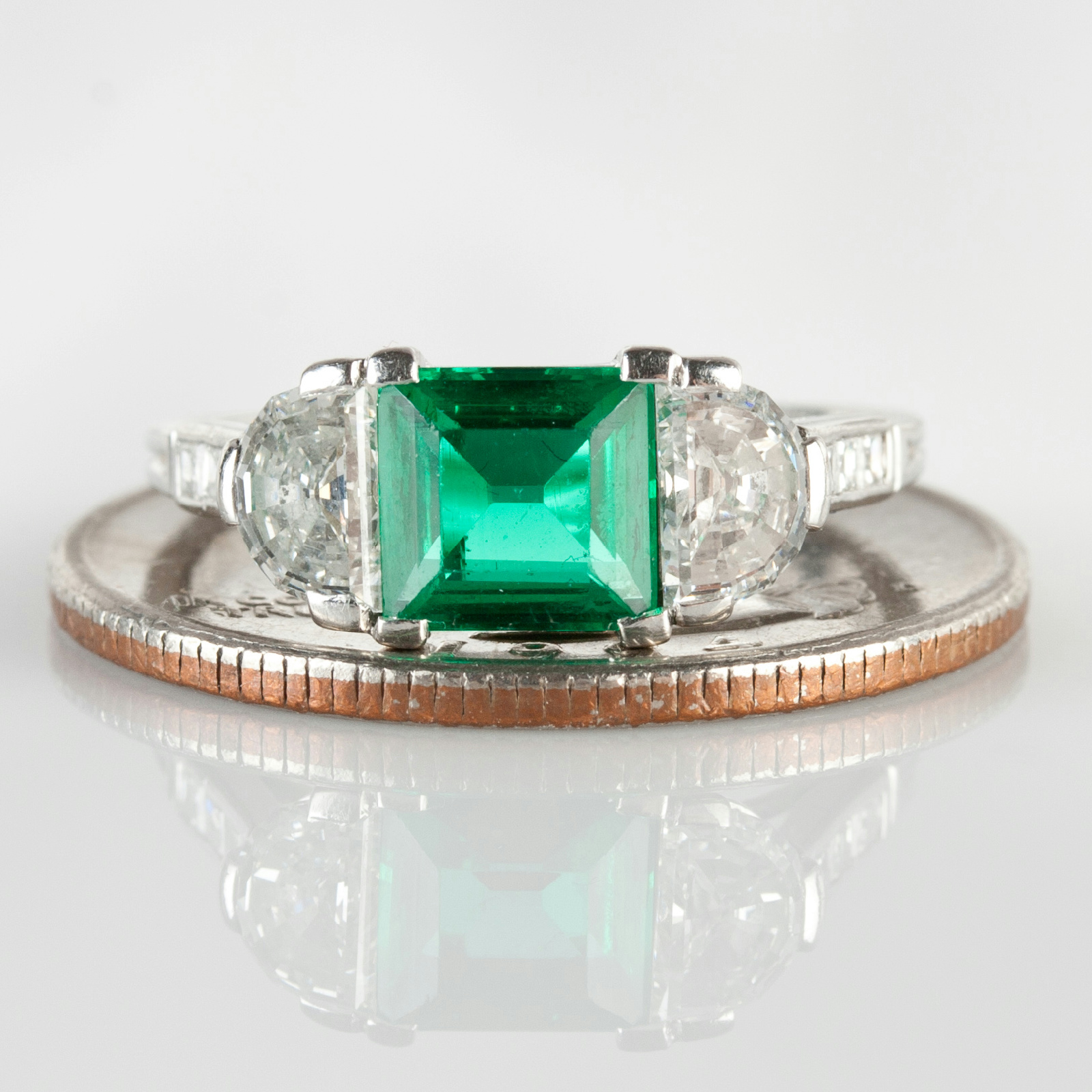 Stunning Tiffany & Co Vintage Platinum Emerald & Diamond ...