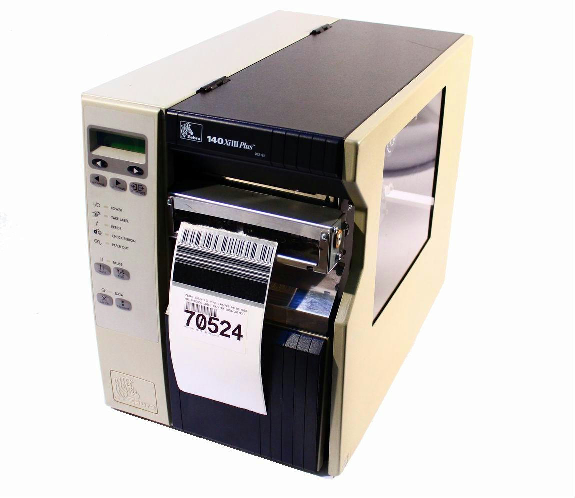Zebra 140Xi-III Plus 140-7A1-00100 Thermal Barcode Label Printer (USB/Cutter) | eBay