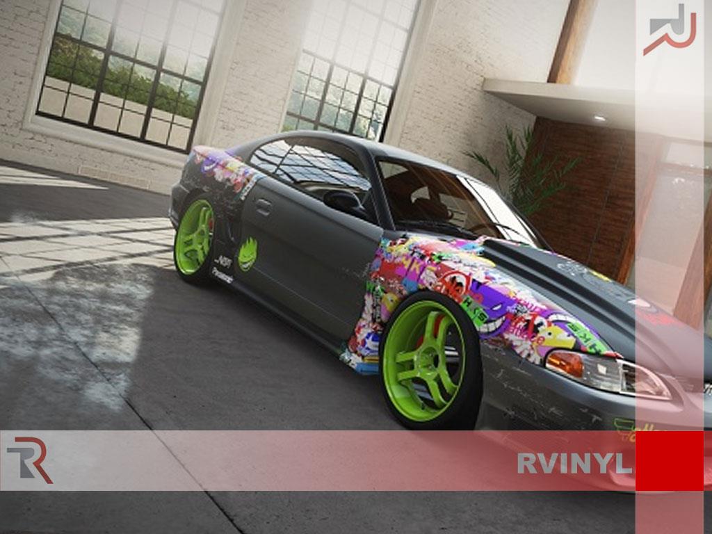 Rwraps Sticker Bomb Vinyl Wrap Sheet Film Roll for Ram Air Intake Systems