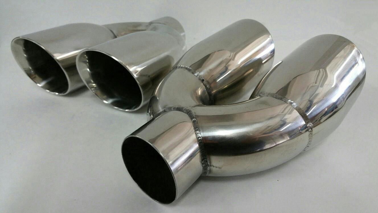 UNIVERSAL STAINLESS STEEL exhaust tips 3.5 Dual Wall - $101.09