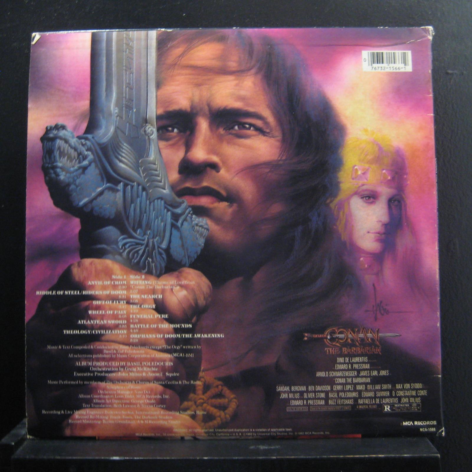 Basil Poledouris - Conan The Barbarian (Original Soundtrack) LP VG+ MCA ...