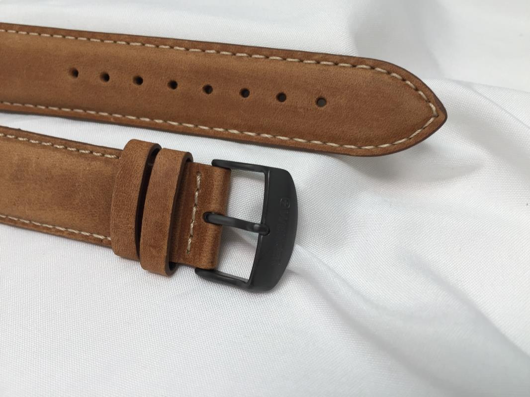 Wenger Watch Band 22mm Wide 4.5mm Thick Tan Leather Strap for Model 01. ...